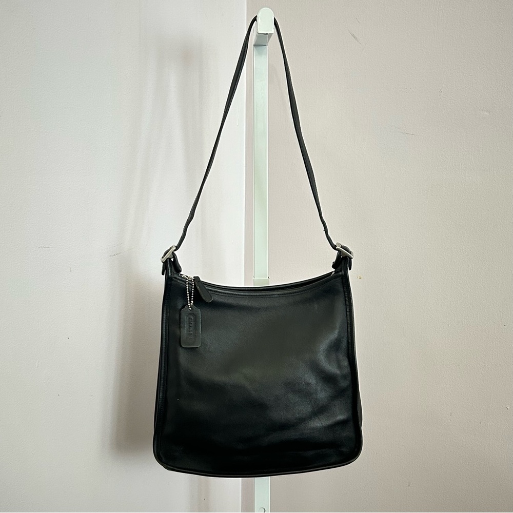 Coach 9073 Black Leather Andrea Slim Shoulder Bag